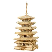 ROBOTIME Rolife 3D drevené puzzle Päťposchodová pagoda 275 dielikov
