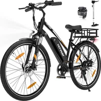 HITWAY E-Bike 28 Zoll Elektrofahrrad mit Korb 36V12Ah Akku Pedelec für Erwachsene 7 Gang, 25km/h, Heckmotor, LCD Display, Herren/Damen 170 - 190cm