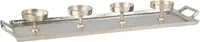 Adventskerzenhalter silber - ca. 63 x 19 x 6 cm
