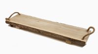 Servierplatte 50cm Massiv Holz Tablett Servierbrett Serviertablett 