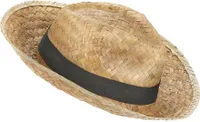 Panama-Hut Strohhut mit Band beige-schwarz