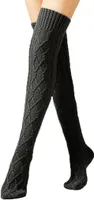 Kniestrümpfe Damen Overknee Winter Strick Strümpfe , Beinwärmer für Damen Gestrickt, Stiefelstrümpfe Legwarmers für Damen Beinstulpen 1 Paar