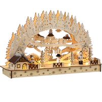 Schwibbogen Lichterbogen Weihnachtsleuchter aus Premiumholz 10-flammig 52 10080J