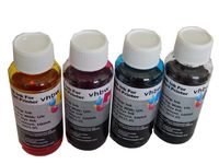 vhbw 4x Nachfülltinte kompatibel mit Canon Drucker - Refillset Dye Cyan, Dye Magenta, Dye Schwarz, Dye Yellow