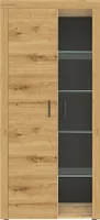 nabbi Vitrína s osvětlením Flarken TC - dub artisan