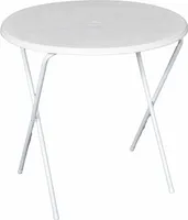Okrągły składany stół ogrodowy biały 65 cm Topaz