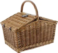 LUXUS Picknickkorb Weide 4 Personen – Porzellan
