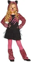 Leopard Kostüm pink für Kinder
