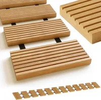 holz4home® Rollweg aus Lärche 35 cm I Holzweg Gartenweg zum Ausrollen I Witterungsbeständig, schnell trocknend und Stabil I Trittsteine