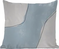 MuchoWow® Outdoor Kissen - Blau - Minimalismus - Abstrakt - 60x60 cm - Wetterfest - Lounge Kissen - Dekoration - Schlaf Kissen