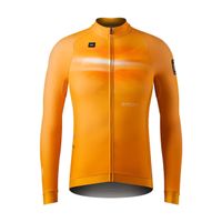 Cyklistický dres s dlhým rukávom GOBIK na zimu - HYDER - Orange L