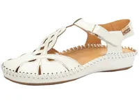 Pikolinos Damen Sandale Leder T-Riemen Klettverschluss P. Vallarta 655-0703, Größe:37 EU, Farbe:Weiß