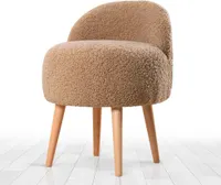 Hanah Home, Rufmee- FLF1154, kawa, klasyczna poduszka, 100% sztuczne futro