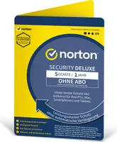 Norton - 1 Jahr und 5 Geräte  - Antiviren Software Version Security Deluxe - PKC - Ohne Abo