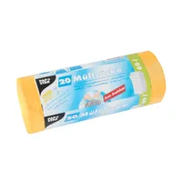PAPSTAR Mülleimerbeutel HDPE mit Zugband 60 Liter gelb