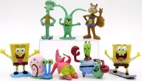 8Stk Kawaii Patrick Star SpongeBob Modell Hand To Do Action Figur Spielzeug Puppe Schwamm Bob Vinylpuppe Klassisches Spielzeug für Kindergeschenke