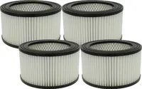 vhbw 4x Staubsaugerfilter kompatibel mit Habitex E438 Aschesauger - HEPA-Filter Schwarz Weiß