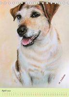 Hunde und Katzen - Handgemalte Tierportraits (Tischkalender 2022 DIN A5 hoch)