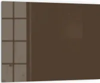 DEQORI Küchenrückwand Glas 80x60 cm 'Braun' Spritzschutz Bad Rückwand Küche