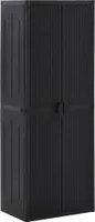 Szafa ogrodowa czarna 65x45x172 cm PP rattan