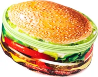 Hamburger Mäppchen Federtasche Schlamperbox Federmäppchen Schüleretui Karpfen Stiftemappe grün braun Burger, Beefburger [008]