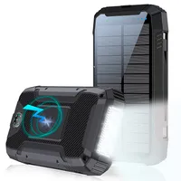Solární powerbanka 20000 mAh PD20W QC 3.0 (Černá)