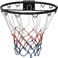 vidaXL Basketballring Schwarz 45 cm Stahl