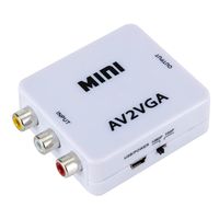 Mini AV2VGA Video Konverter Konverter Box AV RCA CVBS zu VGA Video Konverter Konverter mit 3.5mm Audio zu PC HDTV Konverter