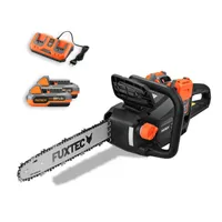 FUXTEC 2x20V Akku Kettensäge | 14 Zoll Schwertlänge | Akku& Ladegerät | Kettengeschwindigkeit von 15m/s| FX-E2KSSET