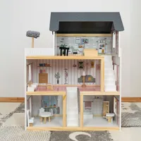 Coemo Puppenhaus Lara Holz Villa möbliert 3 Etagen