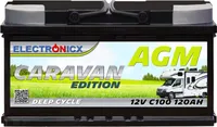 Electronicx Caravan Edition AGM Batterie 120AH 12V - Versorgungsbatterie für Wohnmobil & Boot