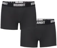 Brandit Boxershorts Logo 2er Pack in Black+Black-XXXL