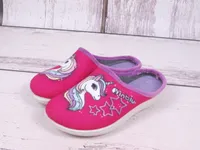 INBLU Mädchen  Hausschuhe bequeme Einhorn Rosa 31