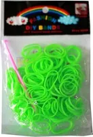 200 neongrüne Loom Gummibänder