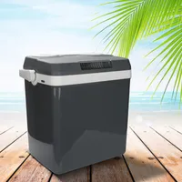 Yakimz 32 Liter Kühlbox KÜHLT und WÄRMT Elektrische Thermobox  Auto Kühlbox 12V 230V Mini-Kühlschrank für Auto und Camping EEK A++ Grau