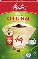 Melitta Kaffeefiltertüte Typ 1x4 206810 naturbraun 80 St./Pack.