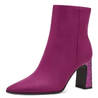 MARCO TOZZI Damen Stiefelette Party Ankle Boot spitze Form Glitzer 2-25303-41, Größe:40 EU, Farbe:Pink