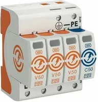 OBO Bettermann 5093526 V50-3+NPE-280 Kombikontroler 50 kA Materiał do ochrony odgromowej