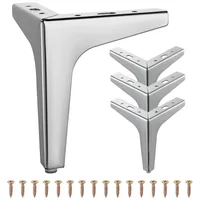 OKWISH 4 Stück Möbelfüße Belastbar Bis 800 KG,17cm Tv Lowboard Möbelfüsse,Schrankfüße für Schrank, TV-Schränke, Schubladen, Nachttisch, Mit Schrauben