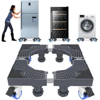 Waschmaschinenuntergestell Waschmaschine Sockel Untergestell mit 8 Füßen+4 Räder mit Roller Verstellbare Waschmaschinensockel mit Rutschfester