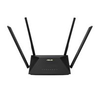 ASUS RT-AX53U - Wi-Fi 6 (802.11ax) - Dwuzakresowy (2,4 GHz/5 GHz) - Wbudowany port Ethernet - 3G - Czarny - Router stołowy