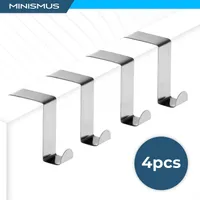 Minismus Türhaken Edelstahl Set zum Aufhängen ohne Schrauben | Garderobe | Badhaken | Küchenhaken | Edelstahl | Garderobenhaken | Türhaken | Türhaken (4)