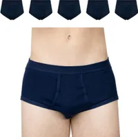SES Feinripp Unterhosen Herren Marine 5er Pack 3XL aus 100% Baumwolle / kochfeste Herren Unterhosen mit Eingriff und Weichbund / Unterhosen Männer aus hochwertigem Feinripp
