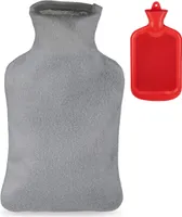 relaxdays Wärmflasche mit Bezug 2 Liter