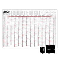 Jahresplaner 2024 Wandkalender XXL Urlaubsplaner Wandplaner Planer - wird gefalzt geliefert -