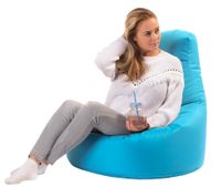 sunnypillow Gaming Sitzsack XXL mit Styropor Füllung Outdoor & Indoor für Kinder & Erwachsene Sitzsäcke Sitzkissen Bodenkissen viele Farben zur Auswahl Blau
