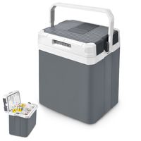 LARS360 30 Liter Kühlbox mit Rollen Kühlboxen Mini-Kühlschrank elektrisch Kühlbox Mit KÜHLT und WÄRMT 12V 230V Camping Kühlschrank ECO-Modus für Camping Auto Boot