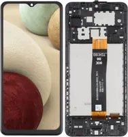 Original LCD-Display und Touchscreen, Ersatzbildschirm für Samsung Galaxy A12 Nacho (SM-A127) (PLS) mit Rahmen (REF), Ersatzteile für Smartphone