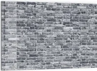 DEQORI Küchenrückwand Glas 60x40 cm 'Graue Ziegeltexturen' Spritzschutz Bad Rückwand Küche