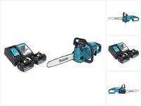 Makita DUC 357 RF2X2 Akku Kettensäge 18 V 35 cm 7,7 m/s Brushless + 2x Akku 3,0 Ah + Ladegerät